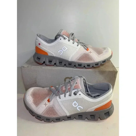 On Running Shoes - .1680 NEW! On Cloud X 3, Ivory/Alloy, Womens Running Shoes-US 10 Womens